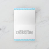 可愛いテディベアとボウタイ赤ちゃんシャワーありがとう サンキューカード (内部)