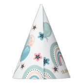 可愛いテディベアと第1の誕生日パーティーハット。 パーティーハット (裏面)