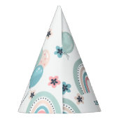 可愛いテディベアと第1の誕生日パーティーハット。 パーティーハット (裏面)