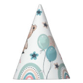 可愛いテディベアと第1の誕生日パーティーハット。 パーティーハット (右)