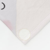 可愛いテディベアと雲ベビーガールパターン フリースブランケット (角)