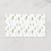 可愛いテディベアのベビーシャワー用の緑の本 エンクロージャーカード (裏面)