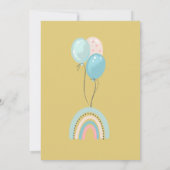 可愛いテディベアの最初の誕生日招待状。 招待状 (裏面)