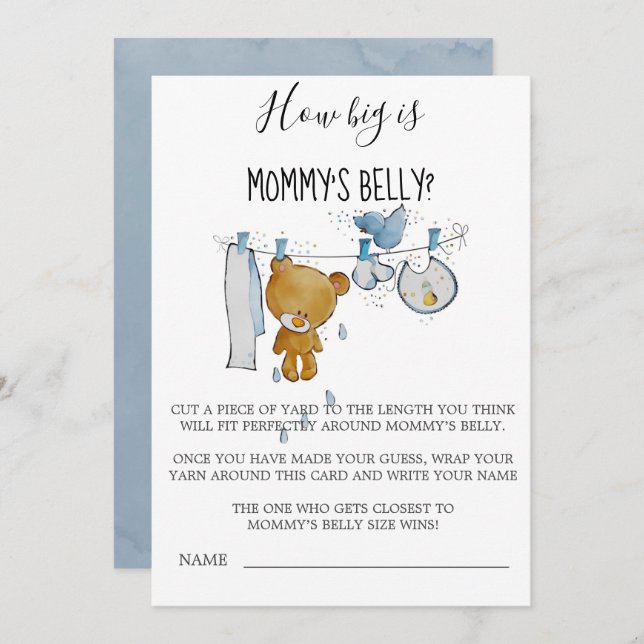 可愛いテディベアの服どのように大きいママの腹 (正面/裏面)