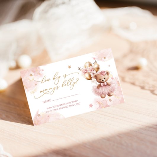 可愛いテディベアの風船ママの腹の大きさ エンクロージャーカード