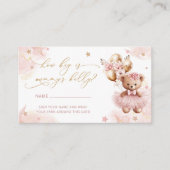 可愛いテディベアの風船ママの腹の大きさ エンクロージャーカード (正面)