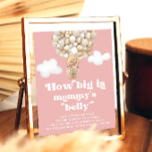 可愛いテディベアの風船ママの腹の大きさ ポスター