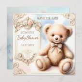 可愛いテディベアは日付を保存 (正面/裏面)