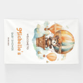 可愛いテディベアウッドランドバルーン水彩動物 横断幕 (横)