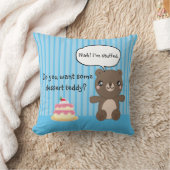 可愛いテディベアキッズおもしろいジョーク クッション (ブランケット)