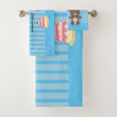 可愛いテディベアキッズおもしろいジョーク バスタオルセット (インサイチュ)