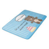 可愛いテディベアキッズおもしろいジョーク バスマット (アングル)