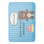 可愛いテディベアキッズおもしろいジョーク バスマット (正面縦)