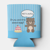 可愛いテディベアキッズおもしろいジョーク 缶クーラー (裏面)