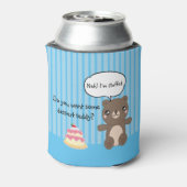 可愛いテディベアキッズおもしろいジョーク 缶クーラー (缶裏面)