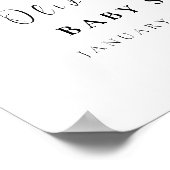 可愛いテディベアバルーンベビーシャワー歓迎サイン ポスター (角)