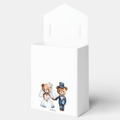 可愛いテディベアブライダル結婚カップル感謝していのあなた フェイバーボックス (オープン)