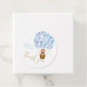 可愛いテディベアブルーバルーンありがとう フェイバータグ (インサイチュ)