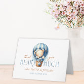 可愛いテディベアブルー浮気球 サンキューカード