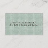 可愛いテディベアリースベビー名簿名刺 名刺 (裏面)