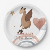 可愛いテディベアーアフリカ系アメリカ人の男の子のベビーシャワー ペーパープレート (正面)