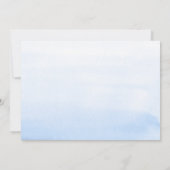 可愛いテディベアーブルーbearly待ち男の子ベイビーシャワー 招待状 (裏面)