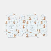 可愛いテディベアーベビーツインベビーシャワーHigh Teaパーティー フェイバーボックス (折り畳みなし)