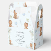 可愛いテディベアーベビーツインベビーシャワーHigh Teaパーティー フェイバーボックス (オープン)