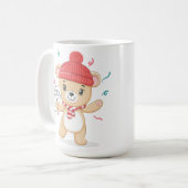 可愛いテディベアーメリークリスマス コーヒーマグカップ (正面左)