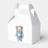 可愛いテディベア宇宙飛行士誕生日パーティー フェイバーボックス (裏面サイド)