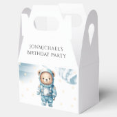 可愛いテディベア宇宙飛行士誕生日パーティー フェイバーボックス (オープン)