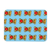 可愛いテディベア愛とハート保持 – 愛らしい マグネット (横)