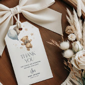 可愛いテディベア男の子の赤ちゃんシャワーありがとう ギフトタグ