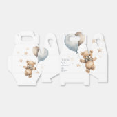 可愛いテディベア男の子の赤ちゃんシャワーありがとう フェイバーボックス (折り畳みなし)