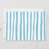 可愛いテディベア男の子の赤ちゃんシャワー写真 招待状 (裏面)