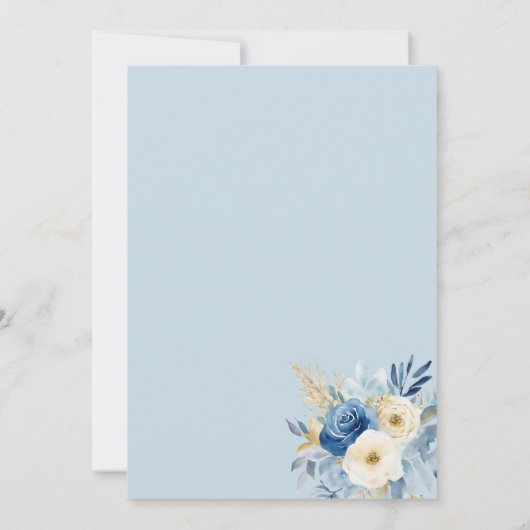 可愛いテディベア男の子の青bearly待ち赤ちゃんシャワー 招待状 (裏面)