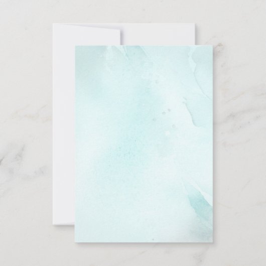 可愛いテディベア男の子ベイビーシャワーありがとう サンキューカード (裏面)