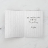 可愛いテディベア考えの枕 カード (内部)