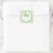 可愛いテディベア赤ちゃんシャワー正方形ステッカー! スクエアシール (バッグ)