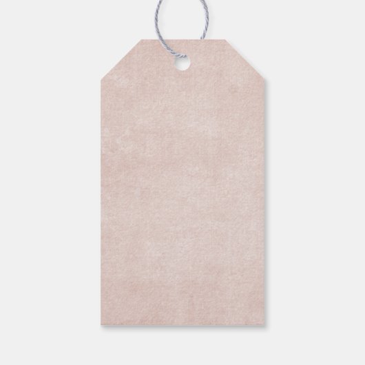 可愛いテディベア運の赤いハートありがとう ギフトタグ (裏面)