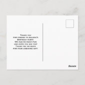 可愛いテディベア運の赤いハートありがとう ポストカード (裏面)