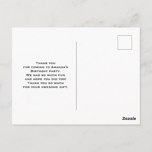 可愛いテディベア運の赤いハートありがとう ポストカード (裏面)