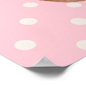 可愛いテディベア運の赤いハート ポスター (角)