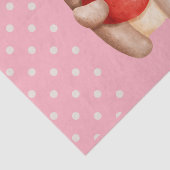 可愛いテディベア運の赤いハート 薄葉紙 (詳細)