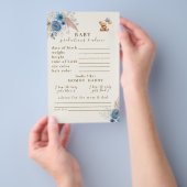 可愛いテディベア風船予測とアドバイス チラシ (ハンドル)