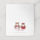 可愛いテディベア40結婚周年 プレイスカード (外部開封)