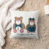 可愛いテディベア45thサファ結婚イア記念日 クッション (ブランケット)