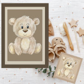 可愛いテディベア サンキューカード