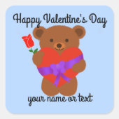 可愛いテディベア#1シール スクエアシール (正面)