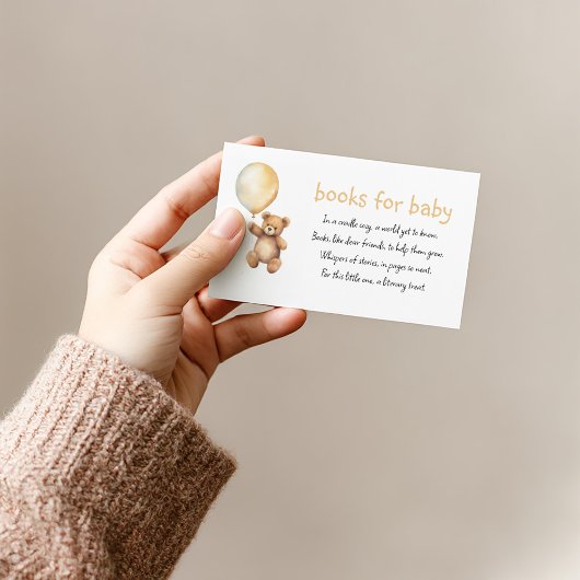 可愛いテディ要求ベビーカード用の本 エンクロージャーカード